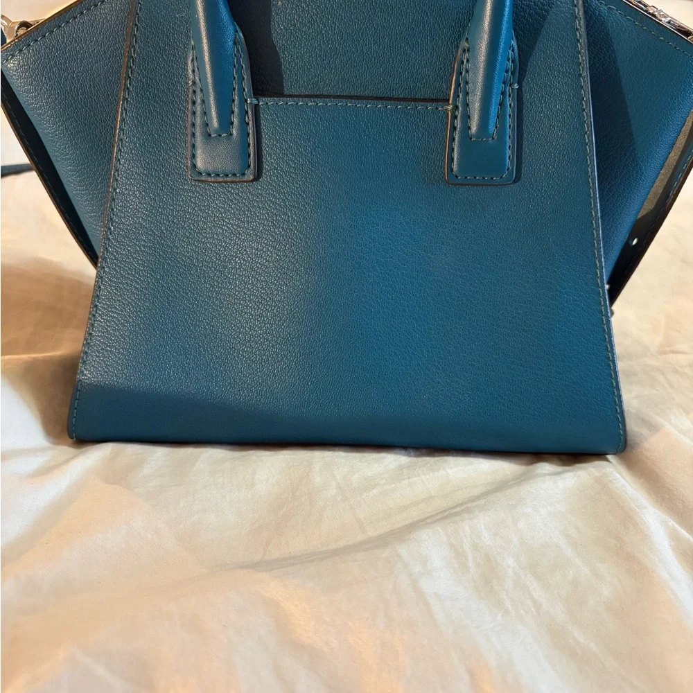 Michael Kors Teal Structured Leather Satchel